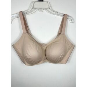 Honeylove Crossover Bra Tan Sand Wireless 2X 42C/D Supportive Seamless Comfort